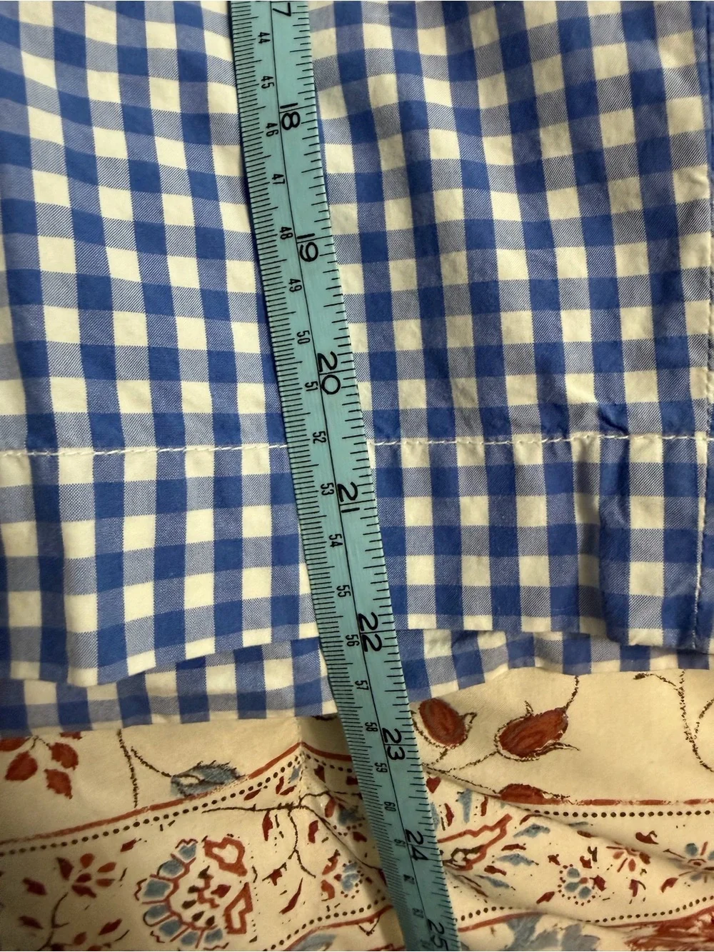 Polo by Ralph Lauren Blue and White Gingham Flat-Front Shorts